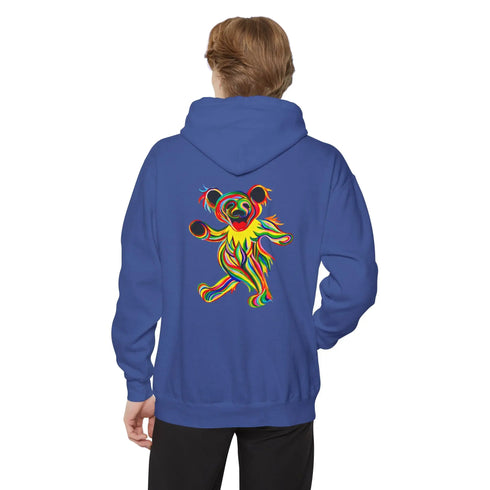Tie-Dye Bear Vineyard Collection Unisex Garment-Dyed Hoodie StealieShop